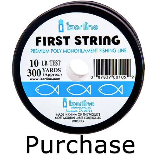 Monofilament (Fishing) Line - 10lb Test Clear x 300yds (Purchase)