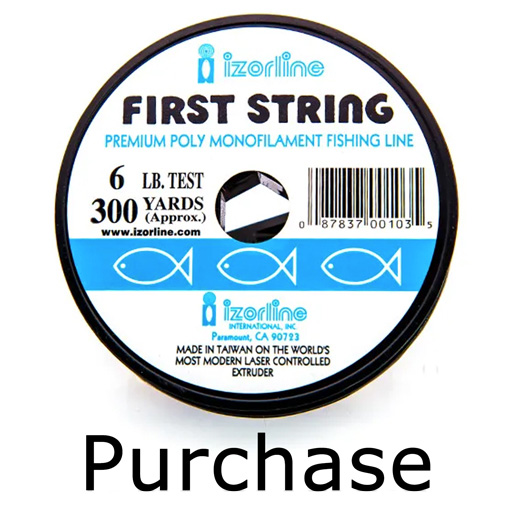 Monofilament (Fishing) Line - 6lb Test Clear x 300yds (Purchase)